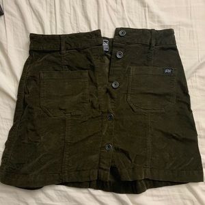Superdry Olive Buttoned Skirt